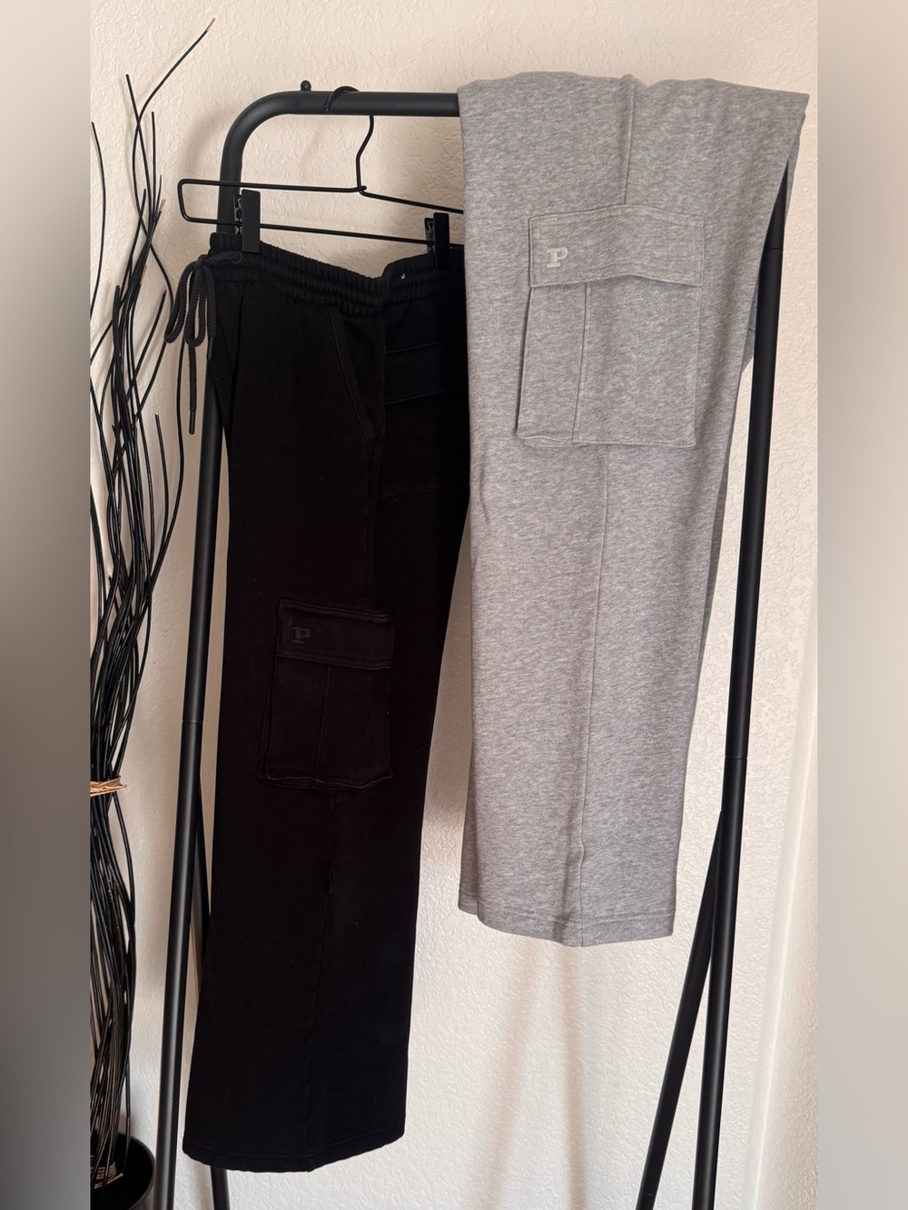 Women's PINK (pair) Sweatpants - Gray & Black